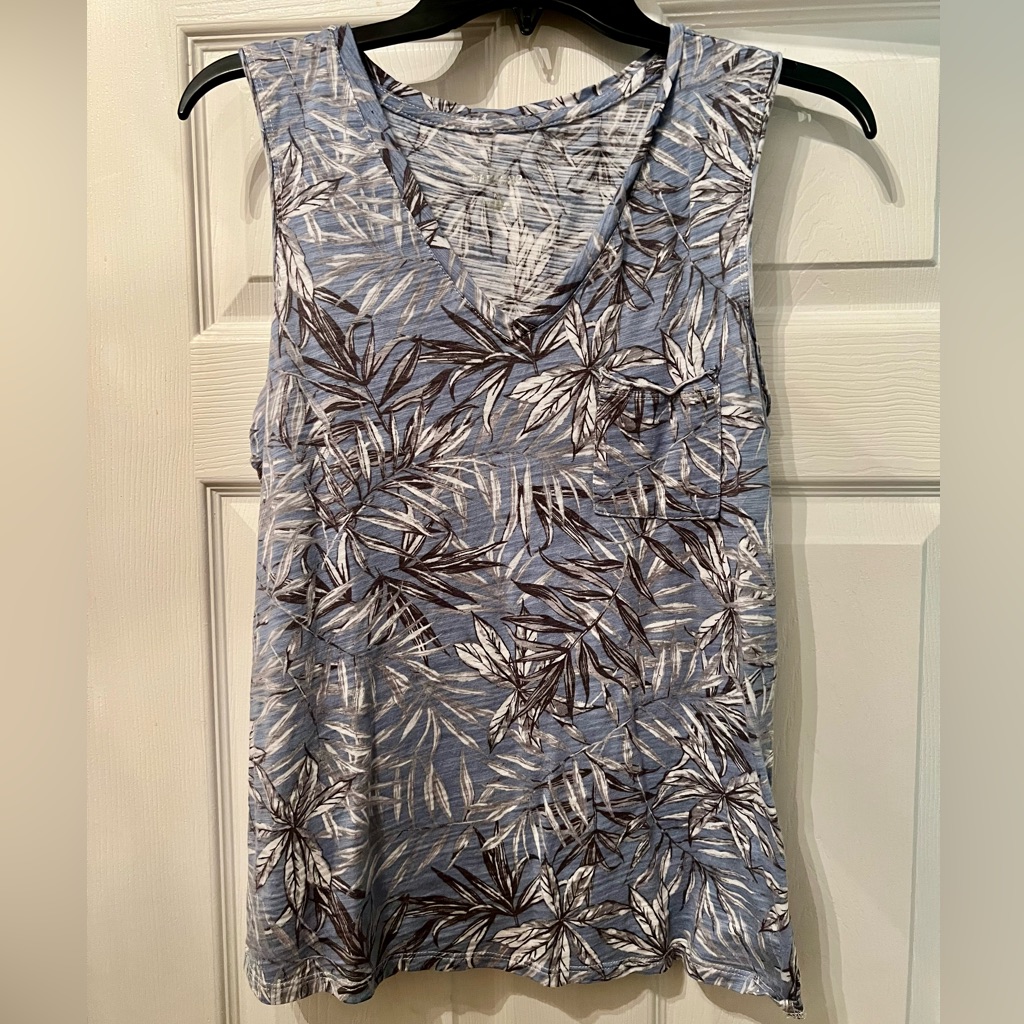 Casual Light Blue Tank Top From Brand Dept 222